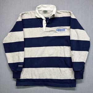 Vintage 90s Navy Blue And Gray Field Hockey Barbarian Rugby Size L